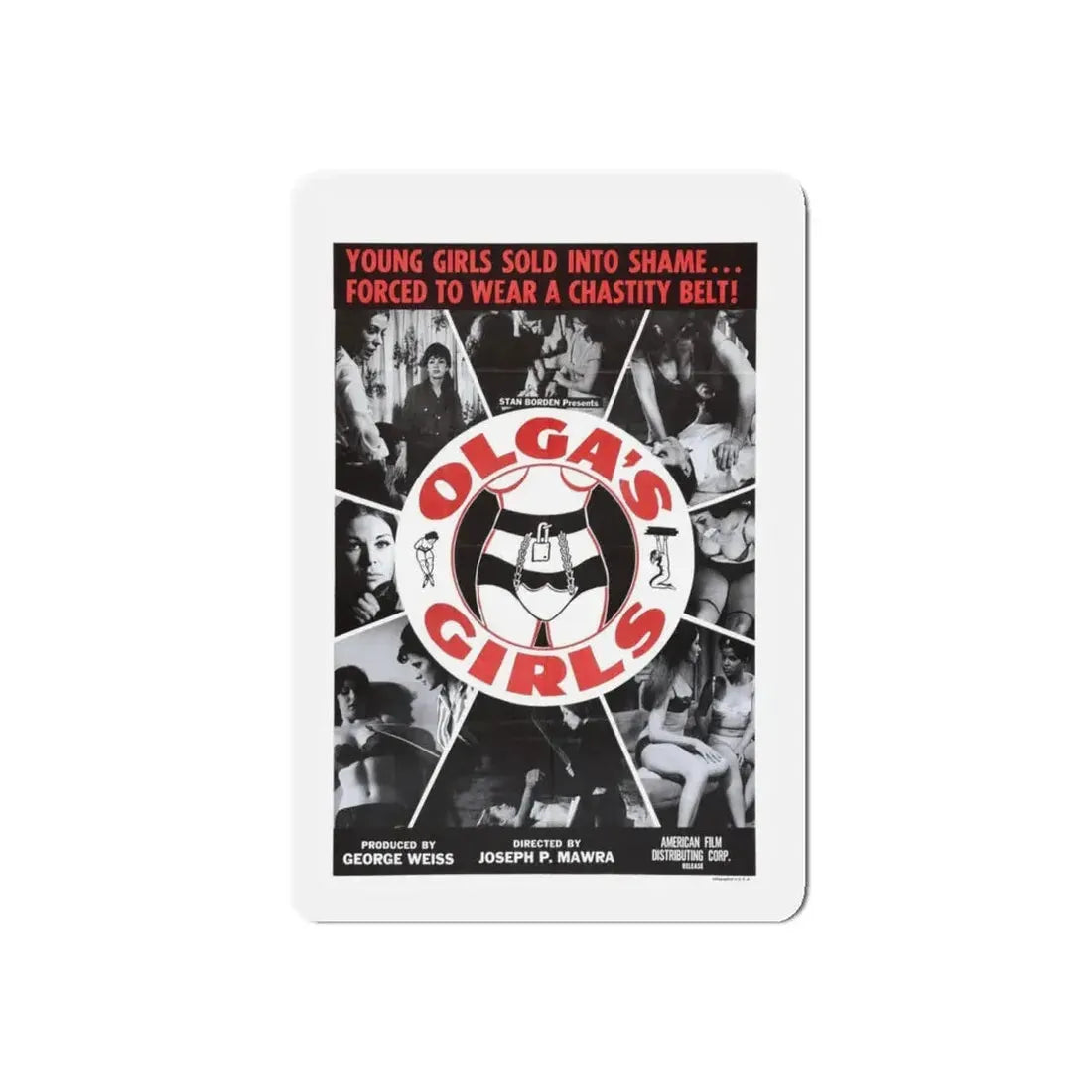 OLGA'S GIRLS 1964 Movie Poster - Refrigerator Magnet - The Sticker Space