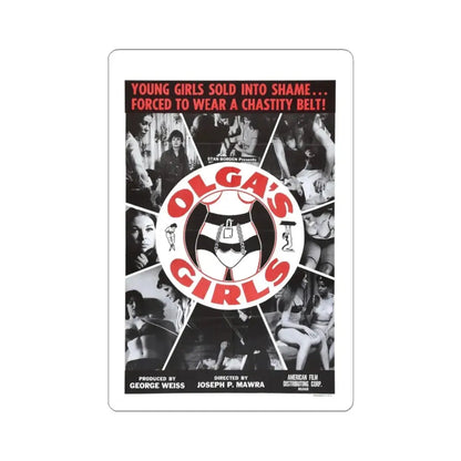 OLGA'S GIRLS 1964 Movie Poster - STICKER Vinyl Kiss-Cut Decal 3 Inch White - The Sticker Space