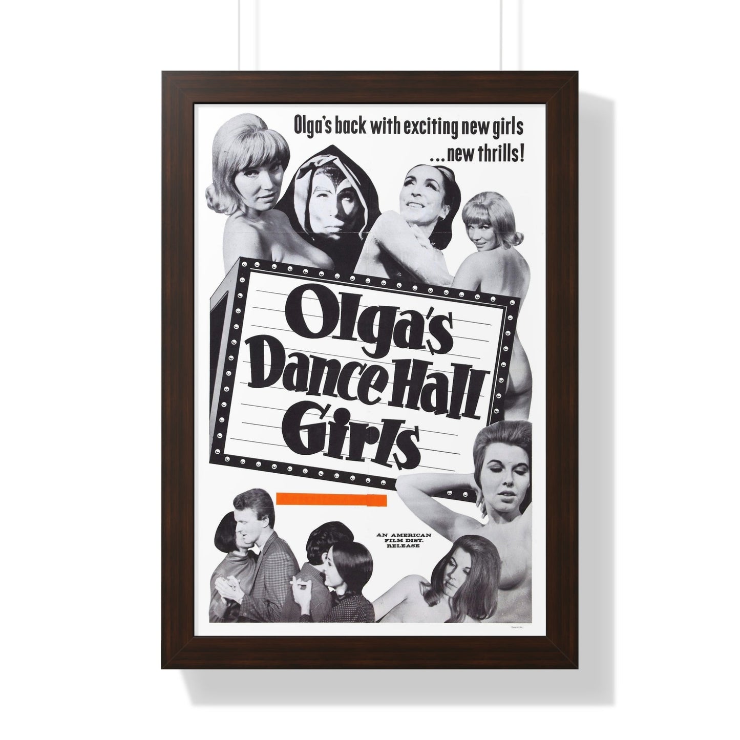 OLGA'S DANCE HALL GIRLS 1969 - Framed Movie Poster-16″ x 24″-The Sticker Space