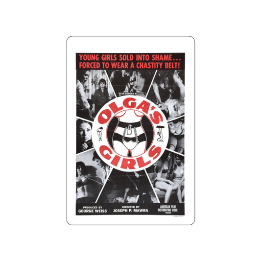OLGA'S GIRLS 1964 Movie Poster STICKER Vinyl Die-Cut Decal-White-The Sticker Space