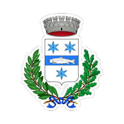 Olivetta San Michele-Stemma (Italy) (Coat of Arms) STICKER Vinyl Kiss-Cut Decal 6 Inch White - The Sticker Space