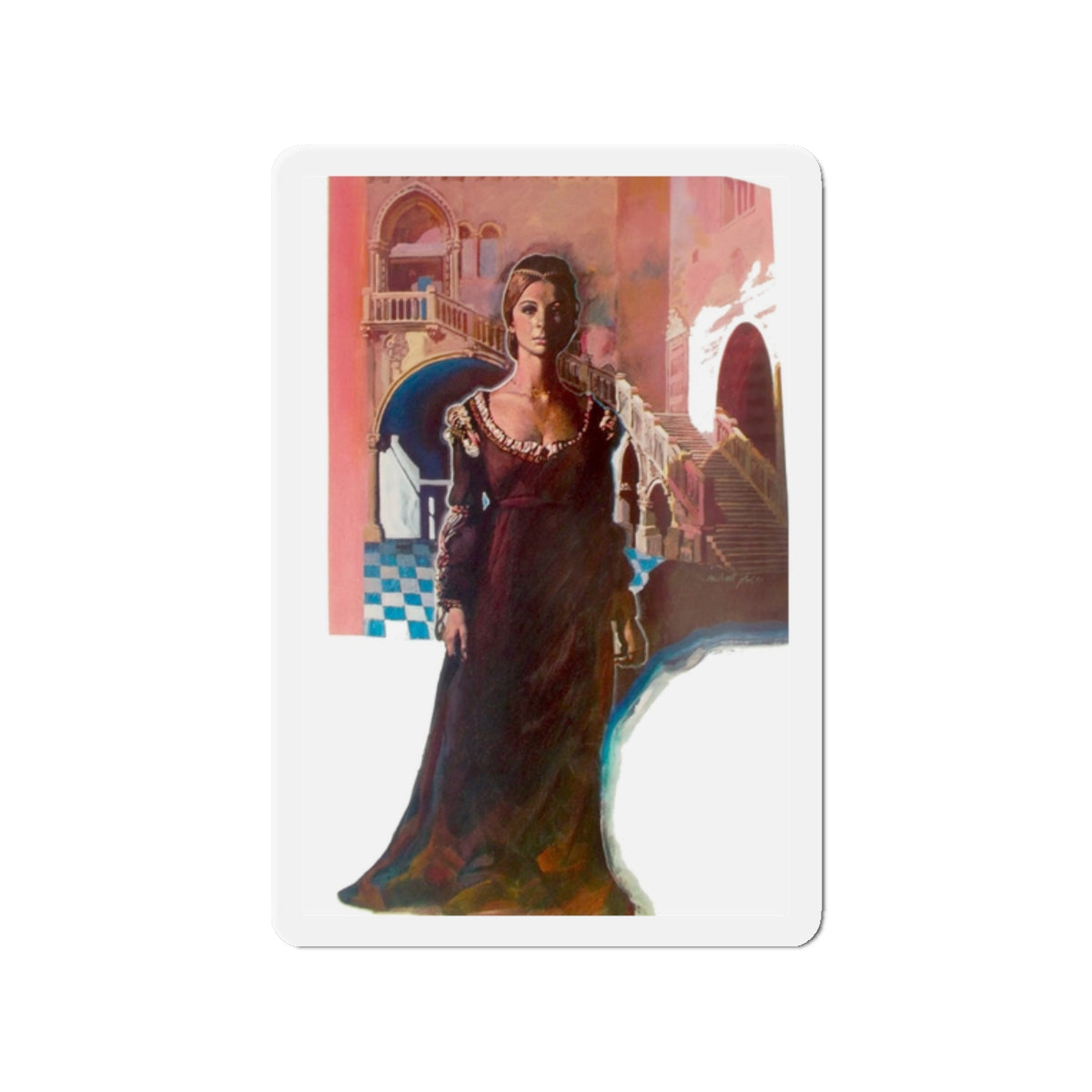 Olivia. William Shakespeare - Twelfth Night (Pan Books, 1972) (Magazine Illustration) Refrigerator Magnet-2" x 2"-The Sticker Space