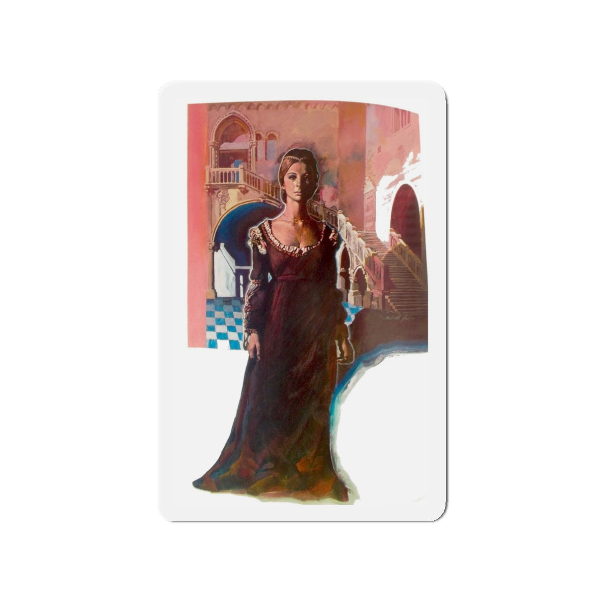 Olivia. William Shakespeare - Twelfth Night (Pan Books, 1972) (Magazine Illustration) Refrigerator Magnet-3" x 3"-The Sticker Space