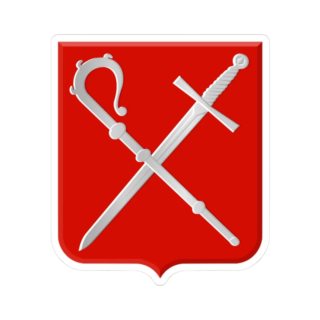 Olne wapen (Belgium) (Coat of Arms) STICKER Vinyl Kiss-Cut Decal 3 Inch White - The Sticker Space