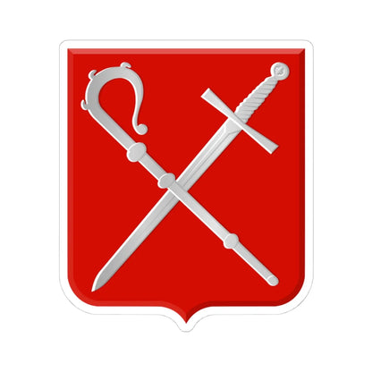 Olne wapen (Belgium) (Coat of Arms) STICKER Vinyl Kiss-Cut Decal 4 Inch White - The Sticker Space