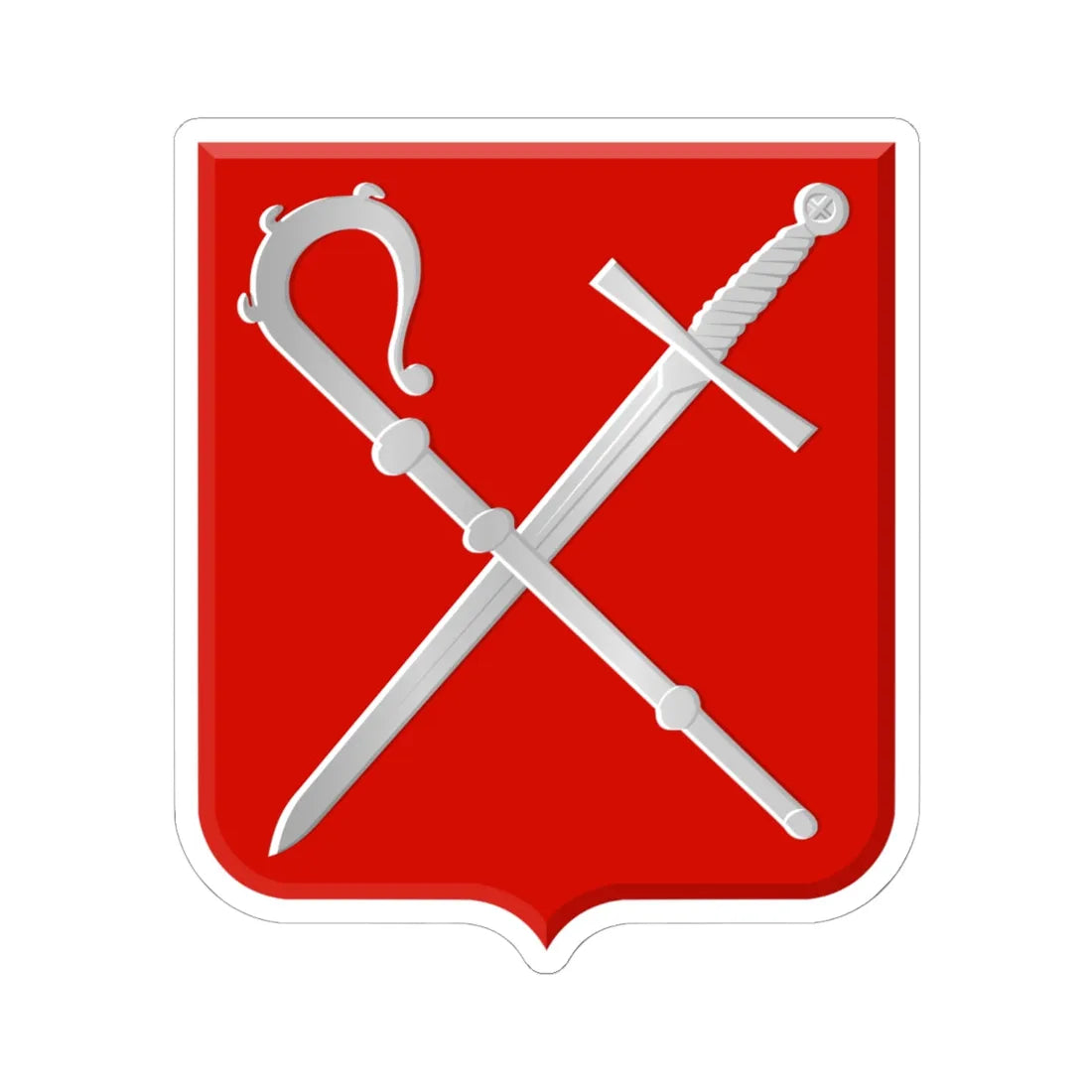 Olne wapen (Belgium) (Coat of Arms) STICKER Vinyl Kiss-Cut Decal 6 Inch White - The Sticker Space