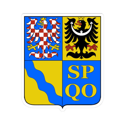 Olomouc Region CoA CZ (Czech Republic) (Coat of Arms) STICKER Vinyl Kiss-Cut Decal 3 Inch White - The Sticker Space