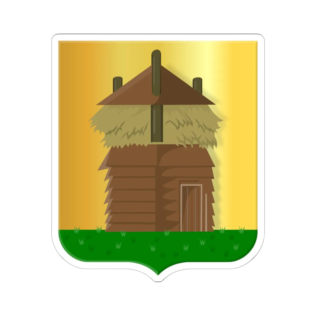 Olst wapen (Netherlands) (Coat of Arms) STICKER Vinyl Kiss-Cut Decal 6 Inch White - The Sticker Space