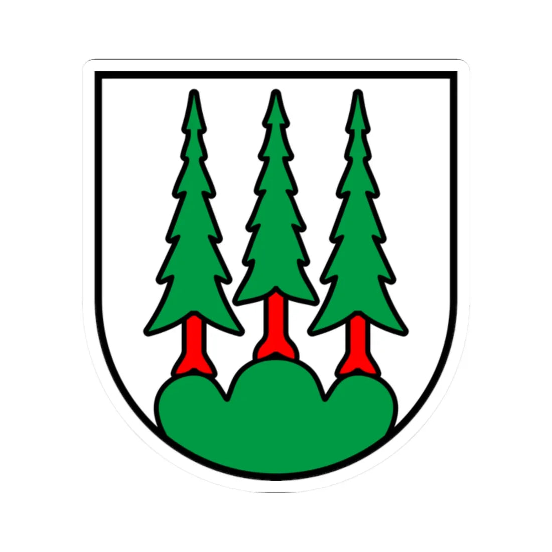 Olten-blason (Switzerland) (Coat of Arms) STICKER Vinyl Kiss-Cut Decal 2 Inch White - The Sticker Space