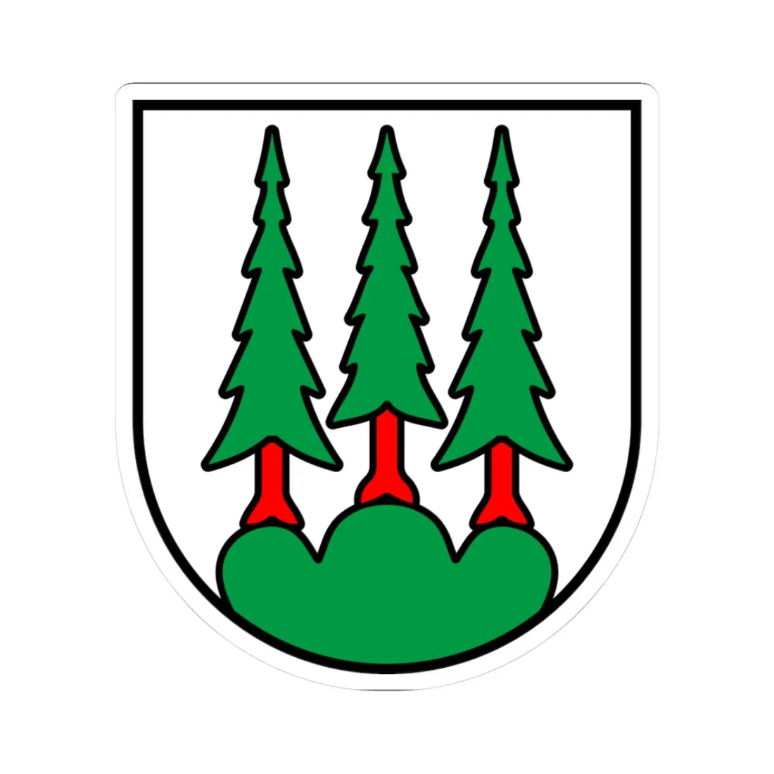 Olten-blason (Switzerland) (Coat of Arms) STICKER Vinyl Kiss-Cut Decal 3 Inch White - The Sticker Space