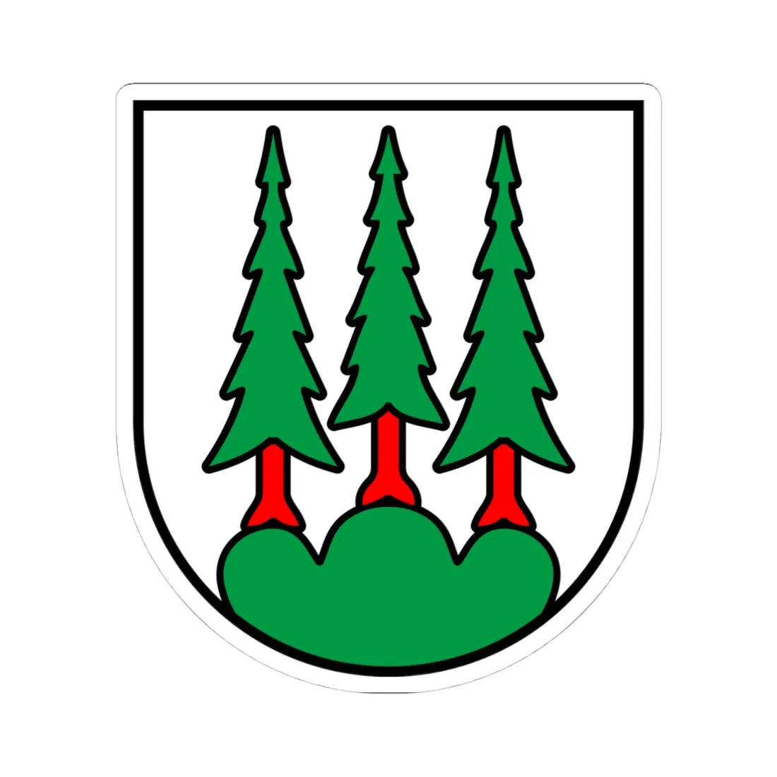 Olten-blason (Switzerland) (Coat of Arms) STICKER Vinyl Kiss-Cut Decal 4 Inch White - The Sticker Space