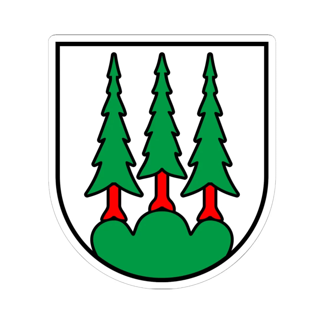 Olten-blason (Switzerland) (Coat of Arms) STICKER Vinyl Kiss-Cut Decal 6 Inch White - The Sticker Space