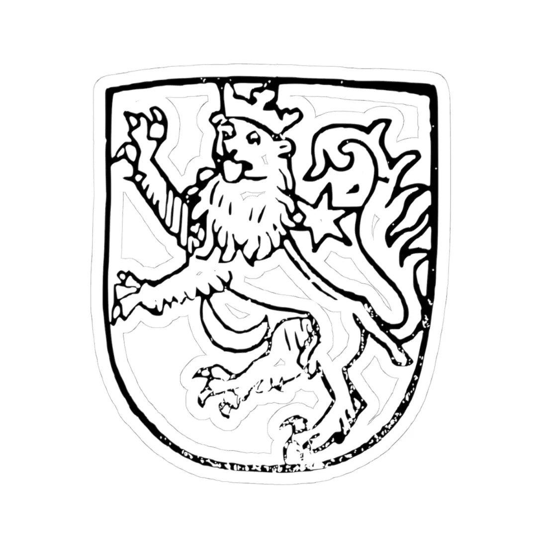 Oltenia1483 svg version (Oman) (Coat of Arms) STICKER Vinyl Kiss-Cut Decal 4 Inch White - The Sticker Space