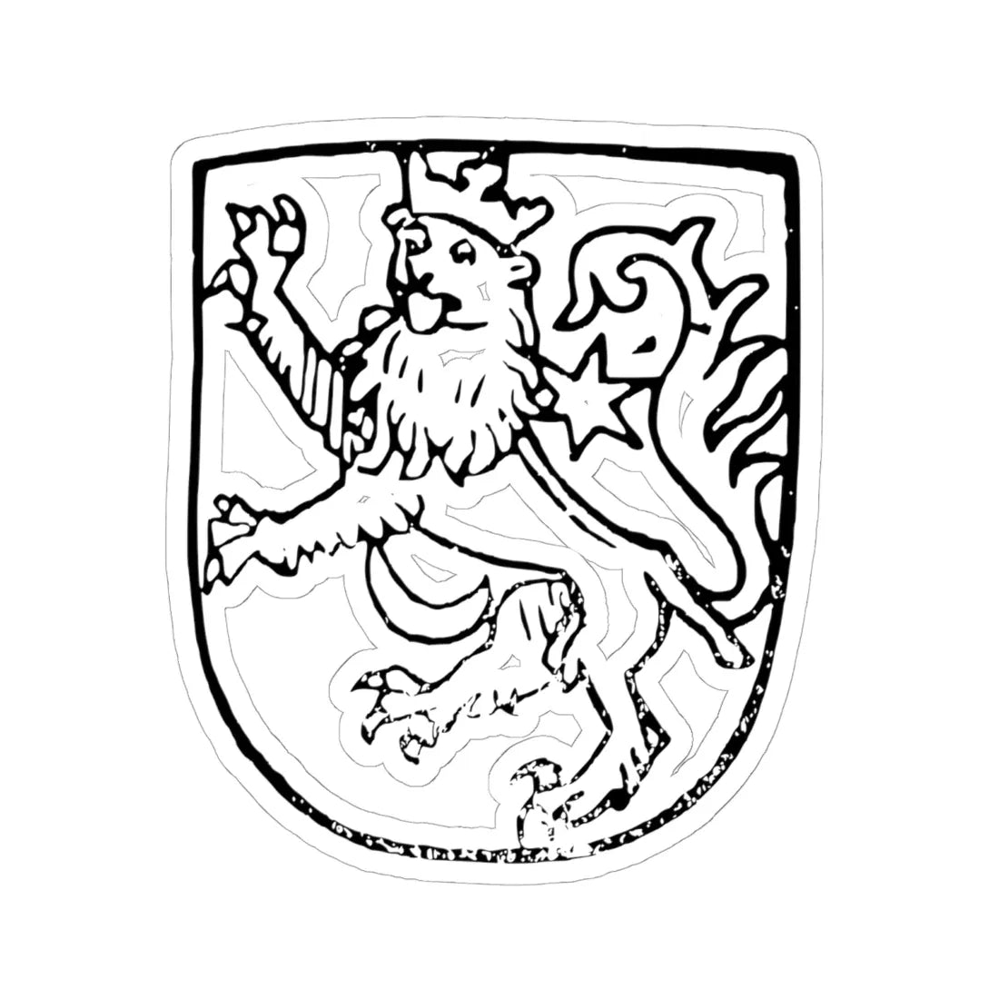 Oltenia1483 svg version (Oman) (Coat of Arms) STICKER Vinyl Kiss-Cut Decal 6 Inch White - The Sticker Space