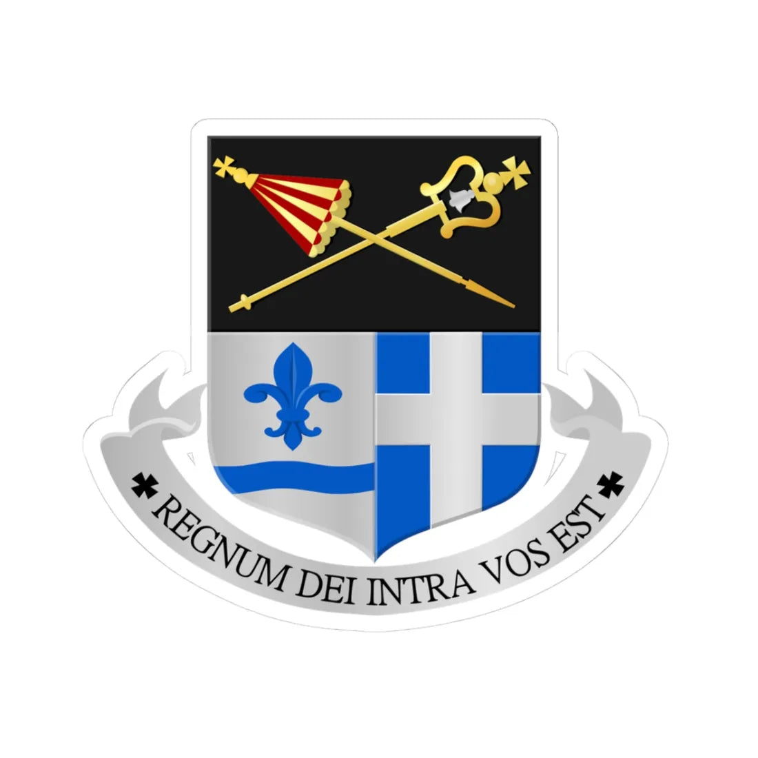 O.L.V. ten hemelopneming Zwolle wapen (Netherlands) (Coat of Arms) STICKER Vinyl Kiss-Cut Decal 3 Inch White - The Sticker Space