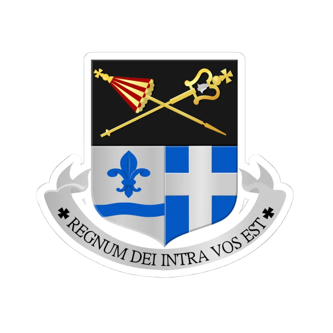 O.L.V. ten hemelopneming Zwolle wapen (Netherlands) (Coat of Arms) STICKER Vinyl Kiss-Cut Decal 4 Inch White - The Sticker Space