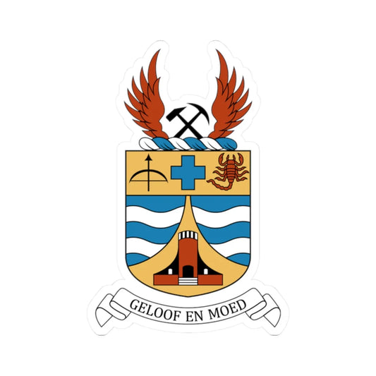 Omaruru COA (Namibia) (Coat of Arms) STICKER Vinyl Kiss-Cut Decal 2 Inch White - The Sticker Space