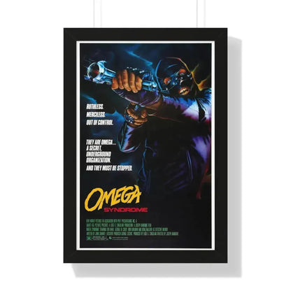 OMEGA SYNDROME 1986 - Framed Movie Poster 16″ x 24″ Black - The Sticker Space