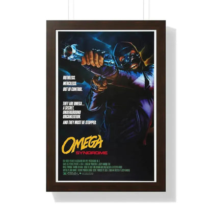 OMEGA SYNDROME 1986 - Framed Movie Poster 16″ x 24″ Walnut - The Sticker Space