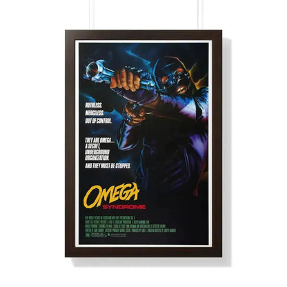 OMEGA SYNDROME 1986 - Framed Movie Poster 20" x 30" Walnut - The Sticker Space