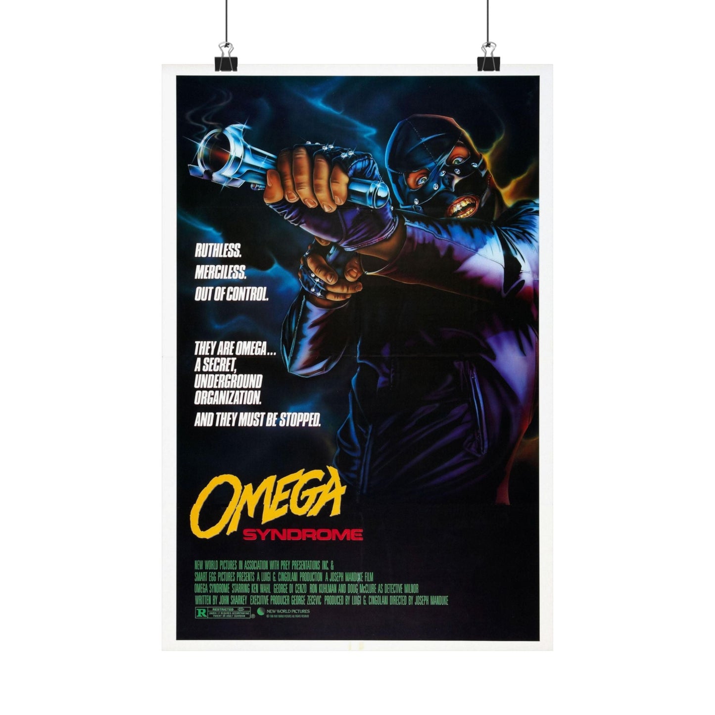 OMEGA SYNDROME 1986 - Paper Movie Poster-12″ x 18″-The Sticker Space