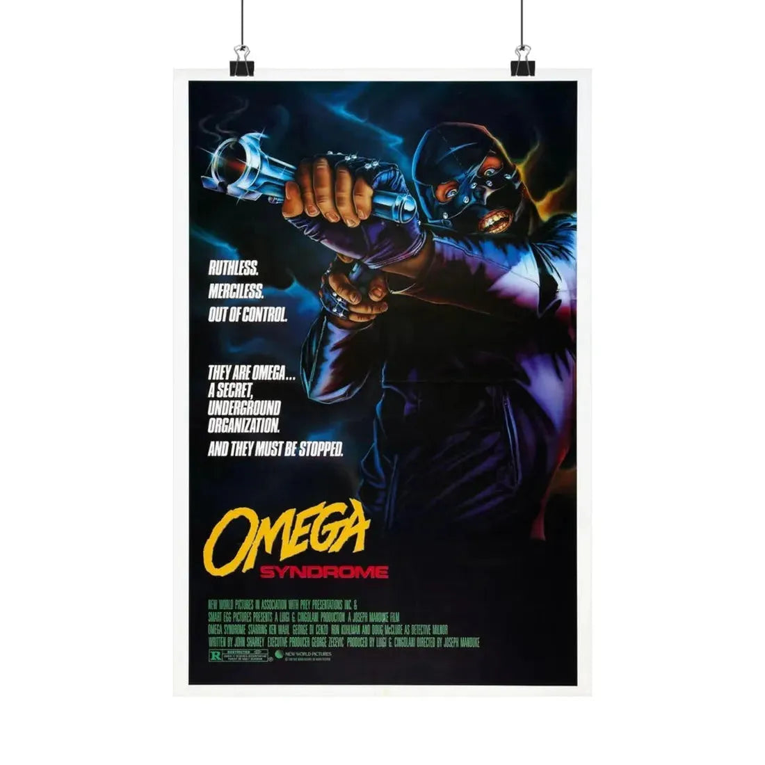 OMEGA SYNDROME 1986 - Paper Movie Poster - The Sticker Space