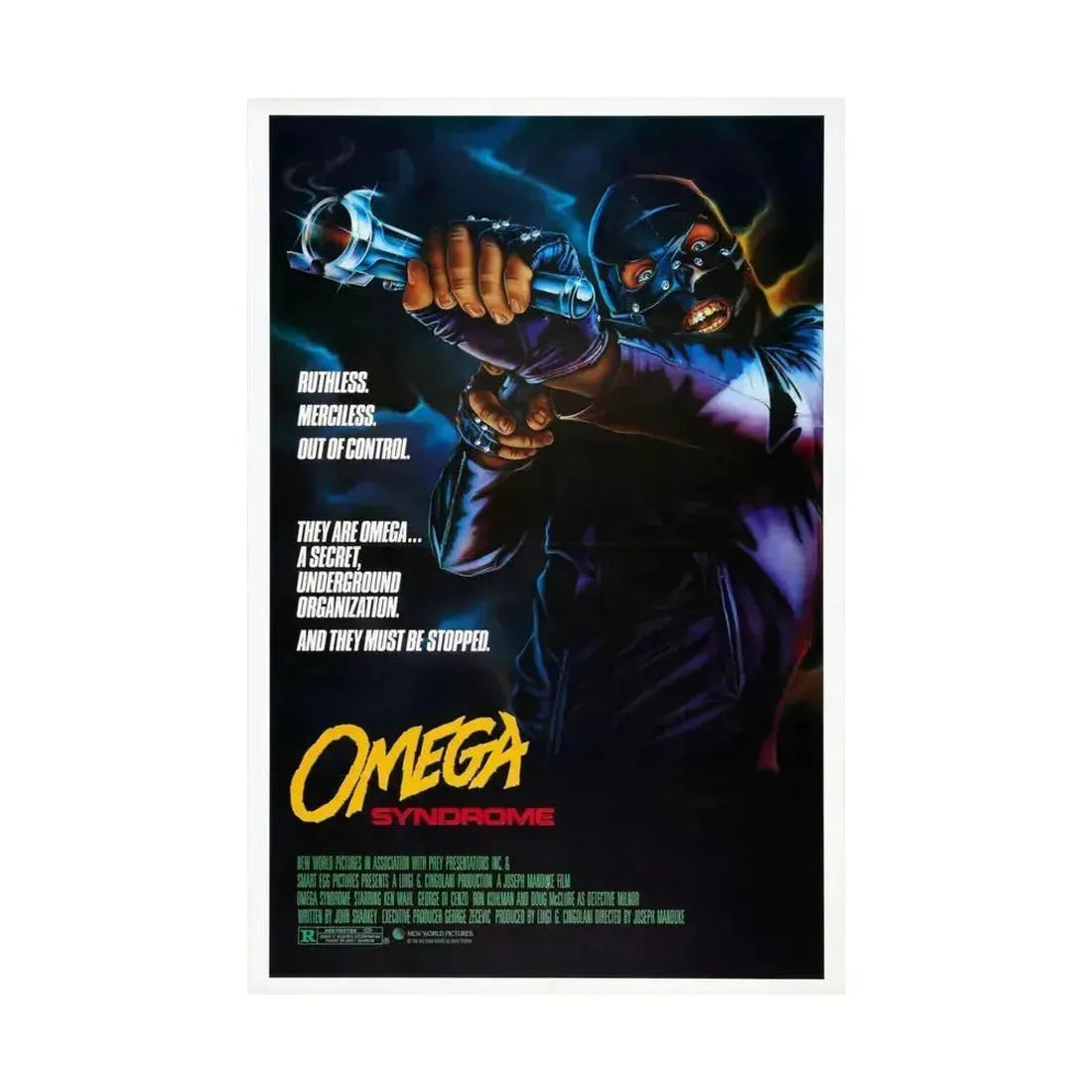 OMEGA SYNDROME 1986 - Paper Movie Poster - The Sticker Space
