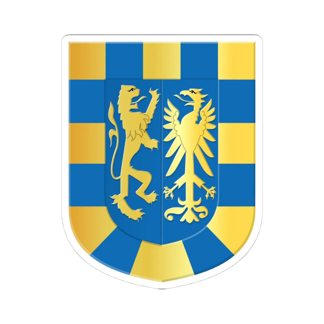 Ommen ambt wapen (Netherlands) (Coat of Arms) STICKER Vinyl Kiss-Cut Decal 4 Inch White - The Sticker Space
