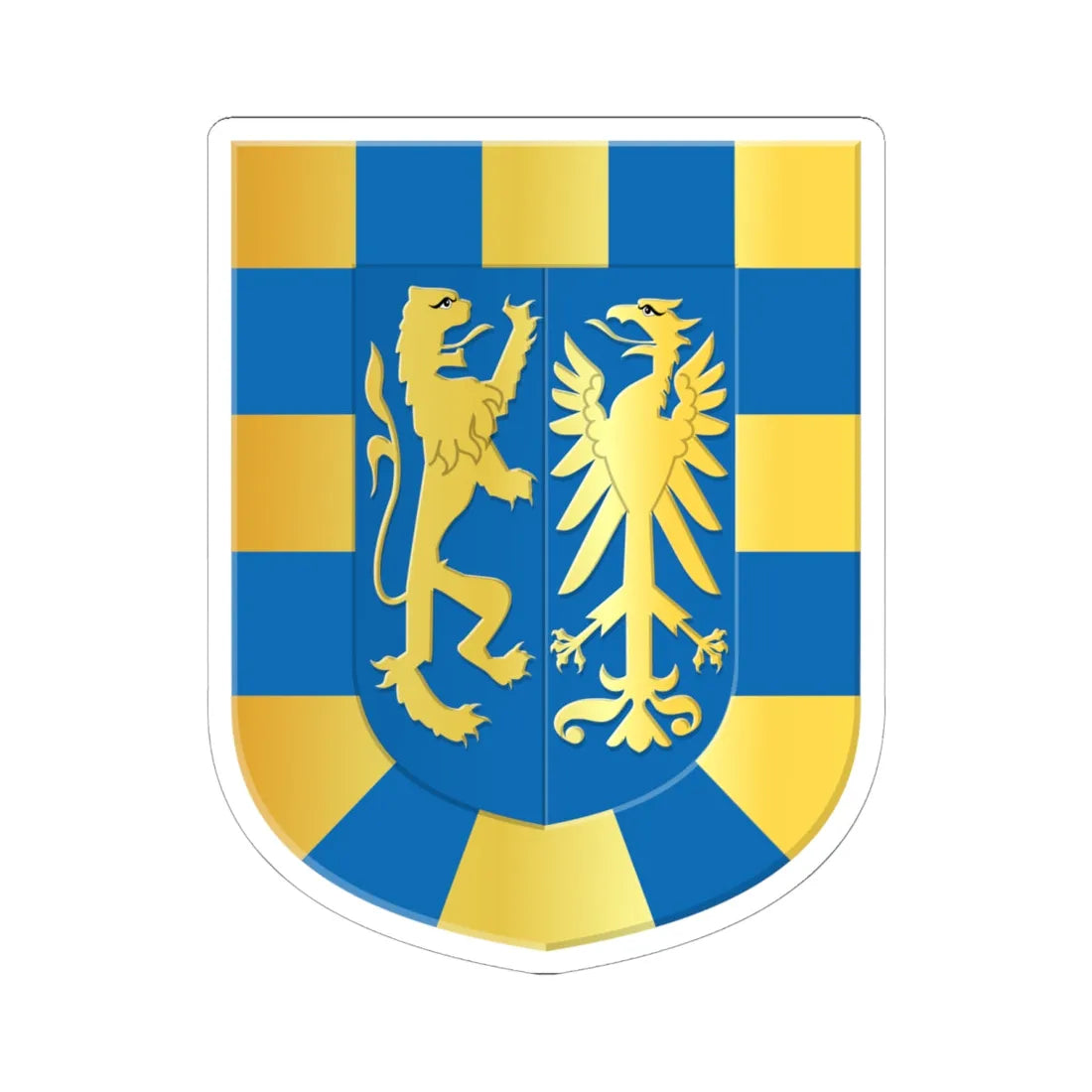 Ommen ambt wapen (Netherlands) (Coat of Arms) STICKER Vinyl Kiss-Cut Decal 6 Inch White - The Sticker Space