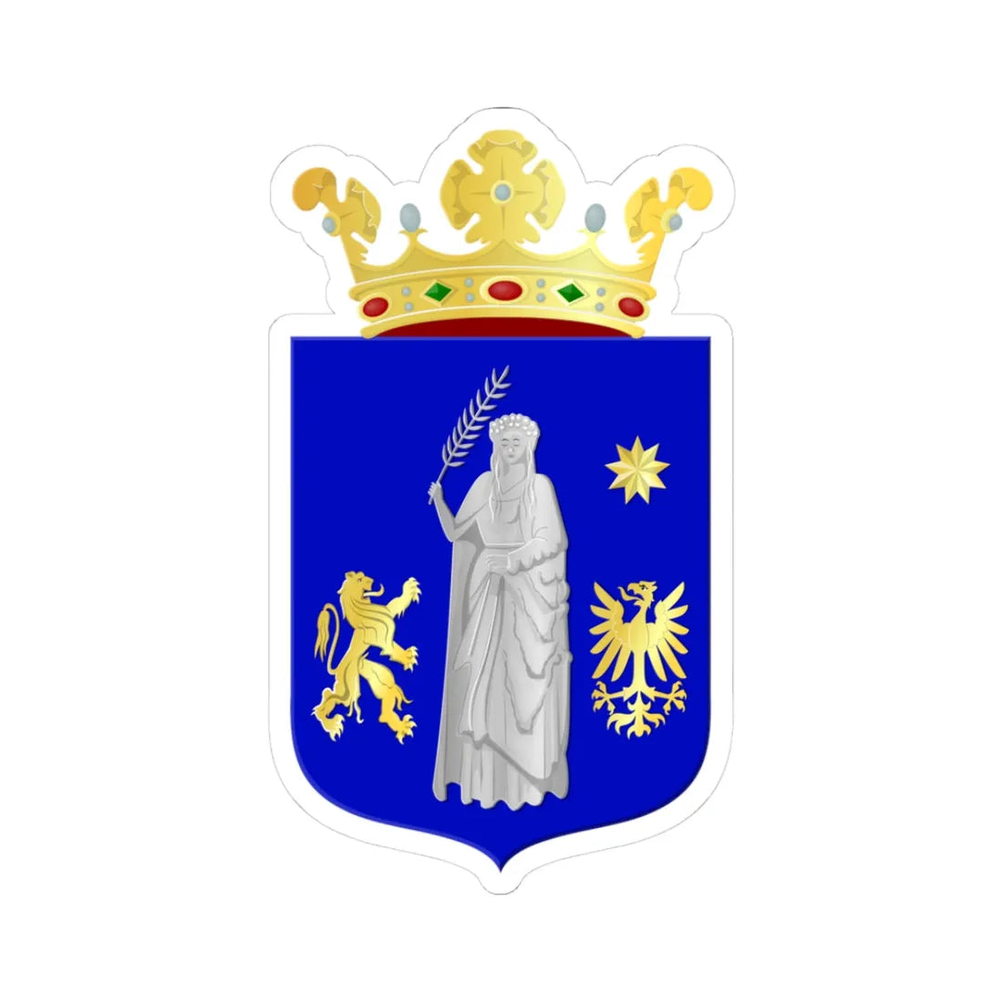 Ommen wapen (Netherlands) (Coat of Arms) STICKER Vinyl Kiss-Cut Decal 3 Inch White - The Sticker Space