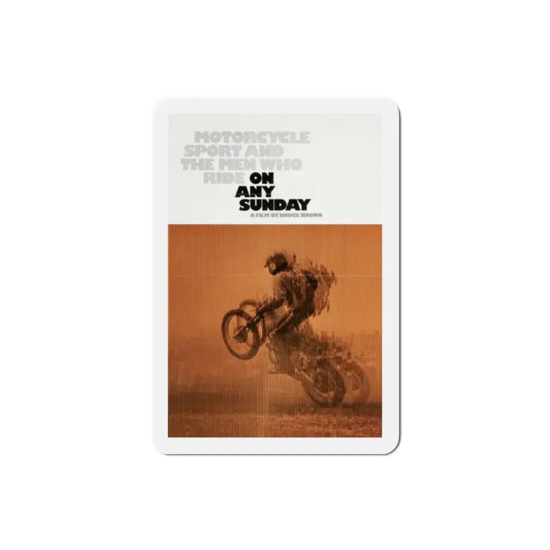 On Any Sunday 1971 Movie Poster Refrigerator Magnet 2 Inch - The Sticker Space