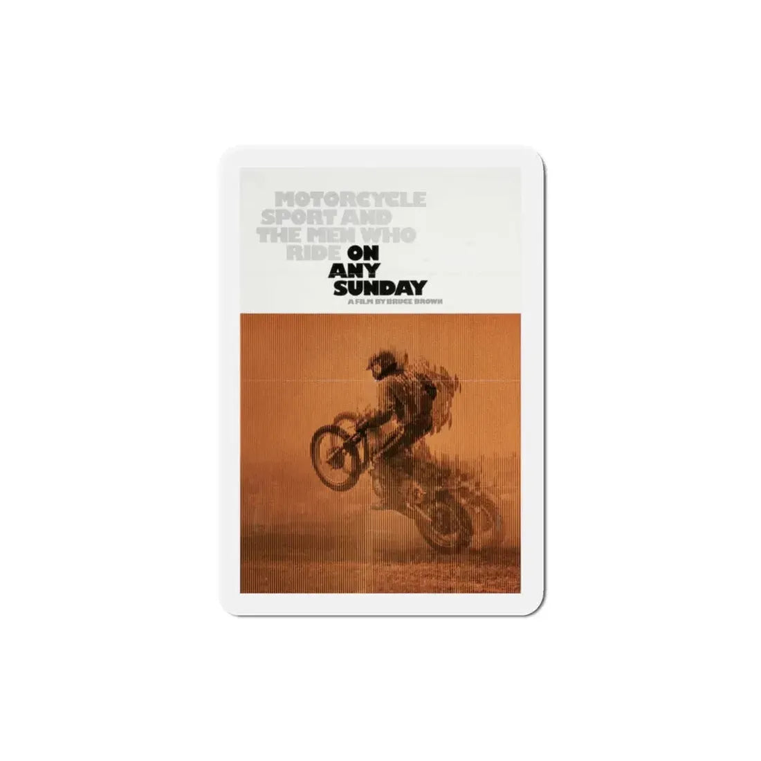 On Any Sunday 1971 Movie Poster Refrigerator Magnet 3 Inch - The Sticker Space