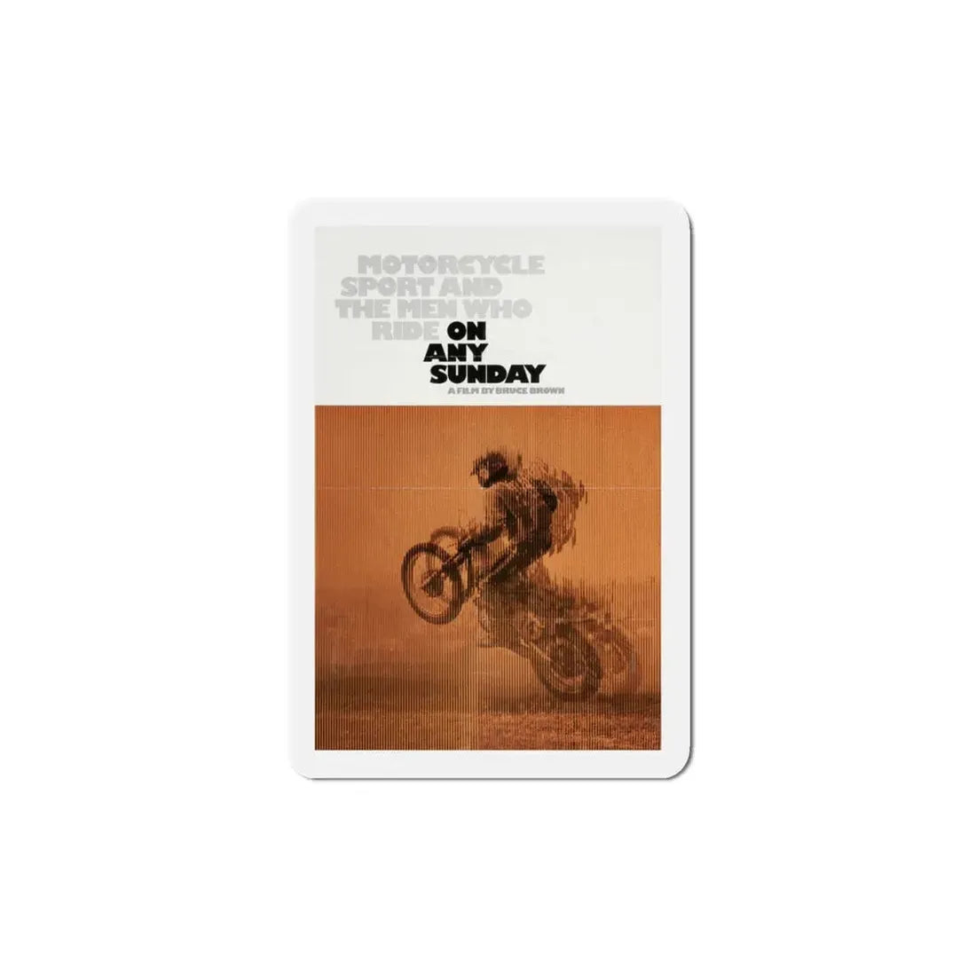 On Any Sunday 1971 Movie Poster Refrigerator Magnet 5 Inch - The Sticker Space