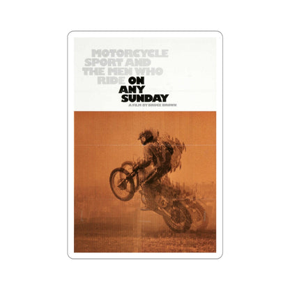 On Any Sunday 1971 Movie Poster STICKER Vinyl Die-Cut Decal-4 Inch-The Sticker Space