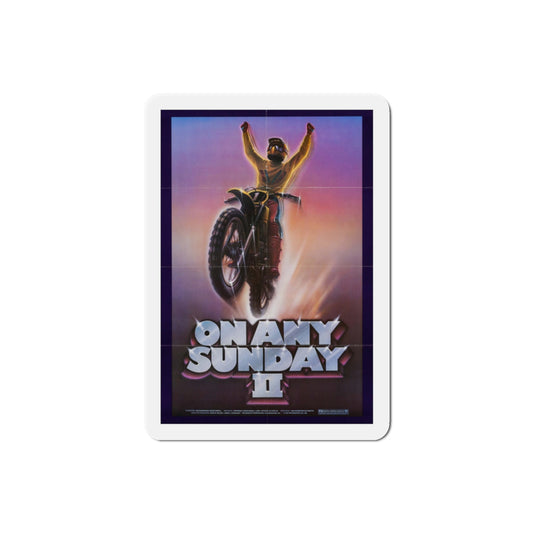 On Any Sunday II 1981 Movie Poster Die-Cut Magnet-2" x 2"-The Sticker Space