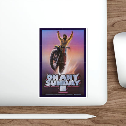 On Any Sunday II 1981 Movie Poster STICKER Vinyl Die-Cut Decal-The Sticker Space