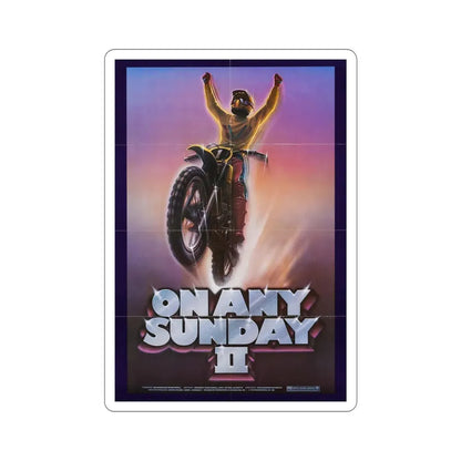 On Any Sunday II 1981 Movie Poster STICKER Vinyl Die-Cut Decal - The Sticker Space
