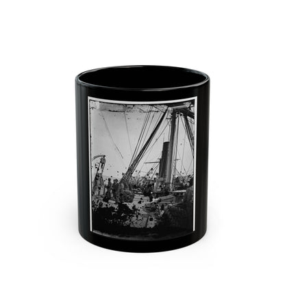 On Deck Of U.S.S. Arago, Off Charleston, Sc (U.S. Civil War) Black Coffee Mug-11oz-The Sticker Space