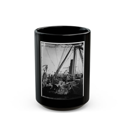 On Deck Of U.S.S. Arago, Off Charleston, Sc (U.S. Civil War) Black Coffee Mug-15oz-The Sticker Space