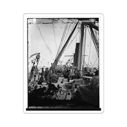 On Deck of U.S.S. Arago, Off Charleston, Sc (U.S. Civil War) STICKER Vinyl Kiss-Cut Decal 3 Inch White - The Sticker Space