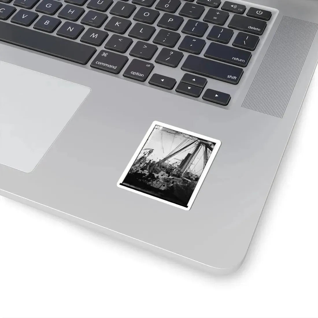 On Deck of U.S.S. Arago, Off Charleston, Sc (U.S. Civil War) STICKER Vinyl Kiss-Cut Decal - The Sticker Space