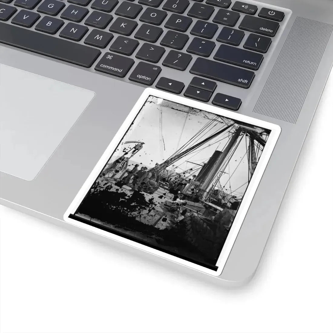 On Deck of U.S.S. Arago, Off Charleston, Sc (U.S. Civil War) STICKER Vinyl Kiss-Cut Decal - The Sticker Space