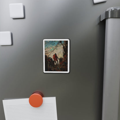 On Deck, Treasure Island interior illustration (Magazine Illustration) Refrigerator Magnet-The Sticker Space