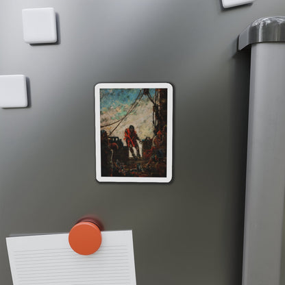 On Deck, Treasure Island interior illustration (Magazine Illustration) Refrigerator Magnet-The Sticker Space