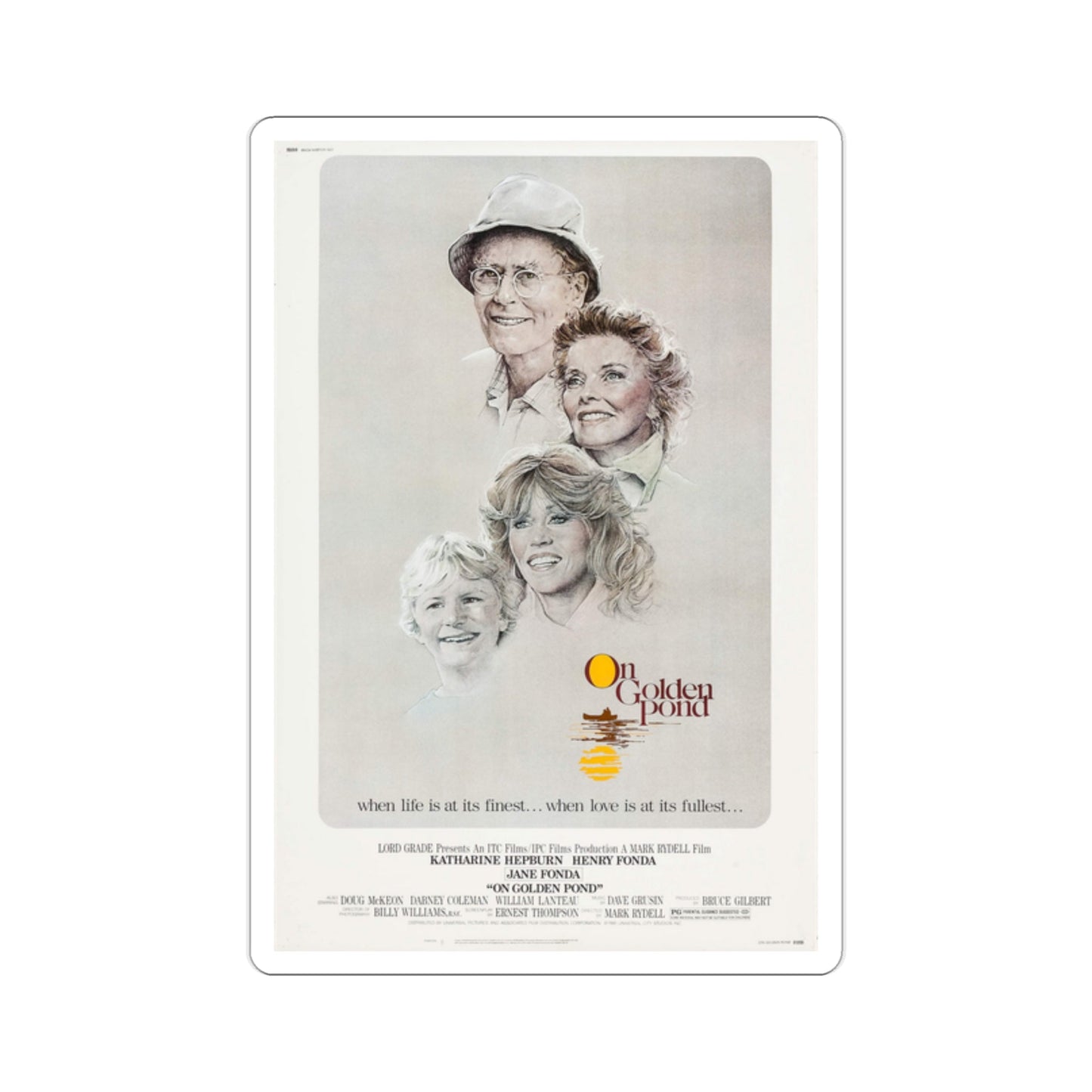 On Golden Pond 1981 Movie Poster STICKER Vinyl Die-Cut Decal-2 Inch-The Sticker Space