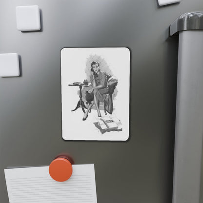 On Hold with Customer Service, 1943 (Magazine Illustration) Refrigerator Magnet-The Sticker Space