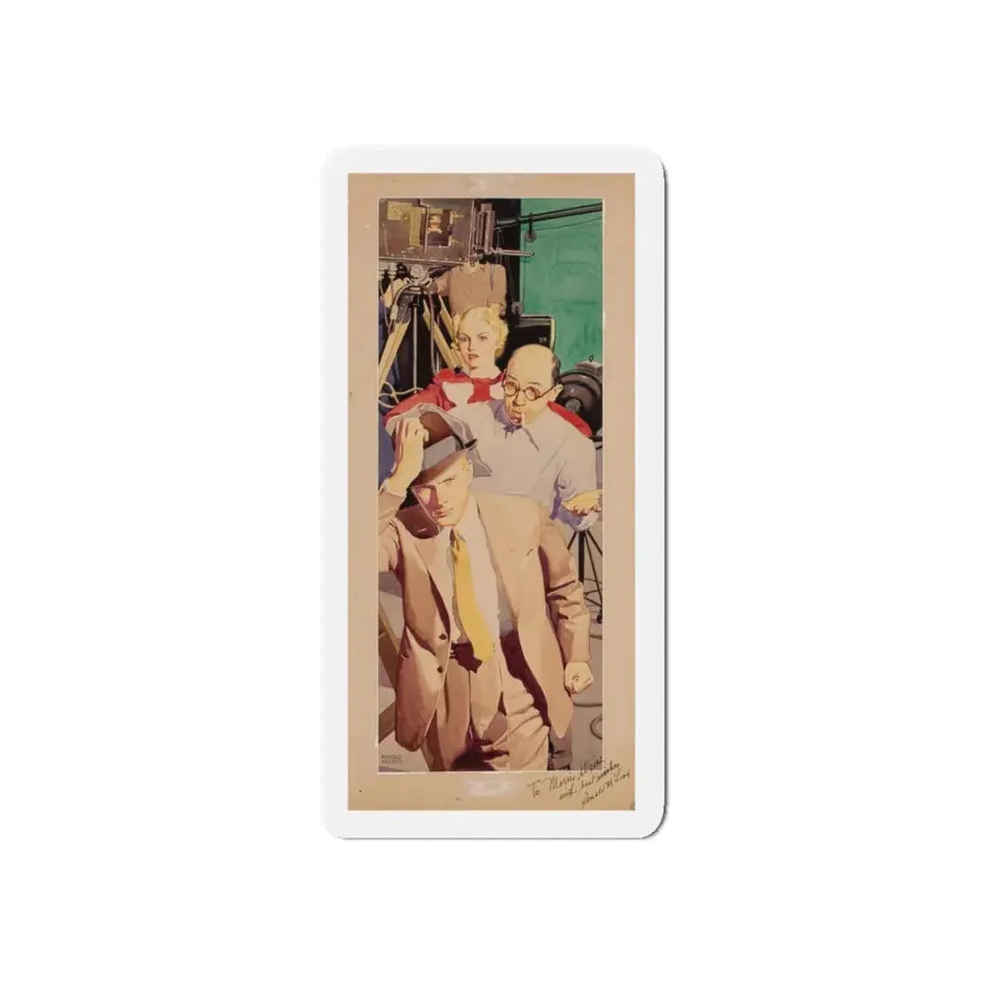 On Set, magazine story illustration, 1934 (Magazine Illustration) Refrigerator Magnet 5 Inch - The Sticker Space