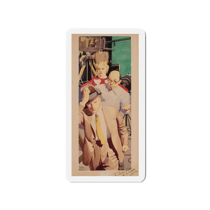 On Set, magazine story illustration, 1934 (Magazine Illustration) Refrigerator Magnet - The Sticker Space