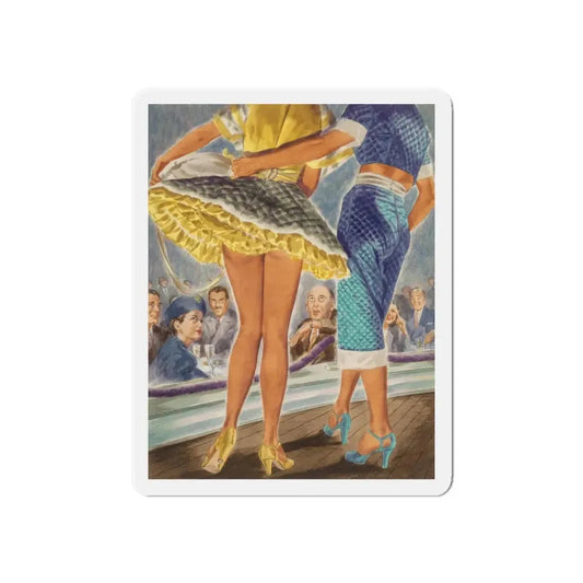 On Stage (Magazine Illustration) Refrigerator Magnet 6 Inch - The Sticker Space