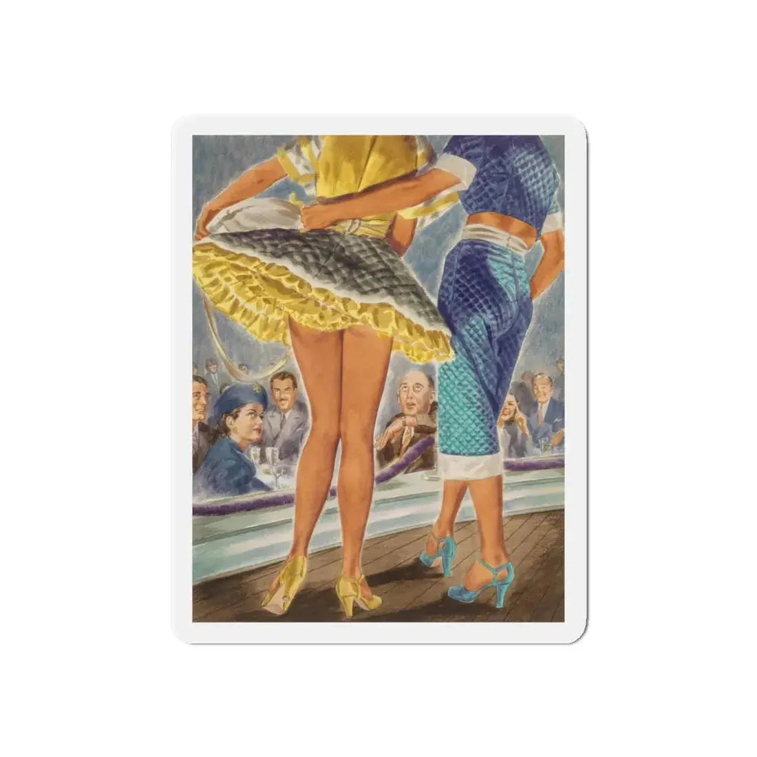 On Stage (Magazine Illustration) Refrigerator Magnet - The Sticker Space